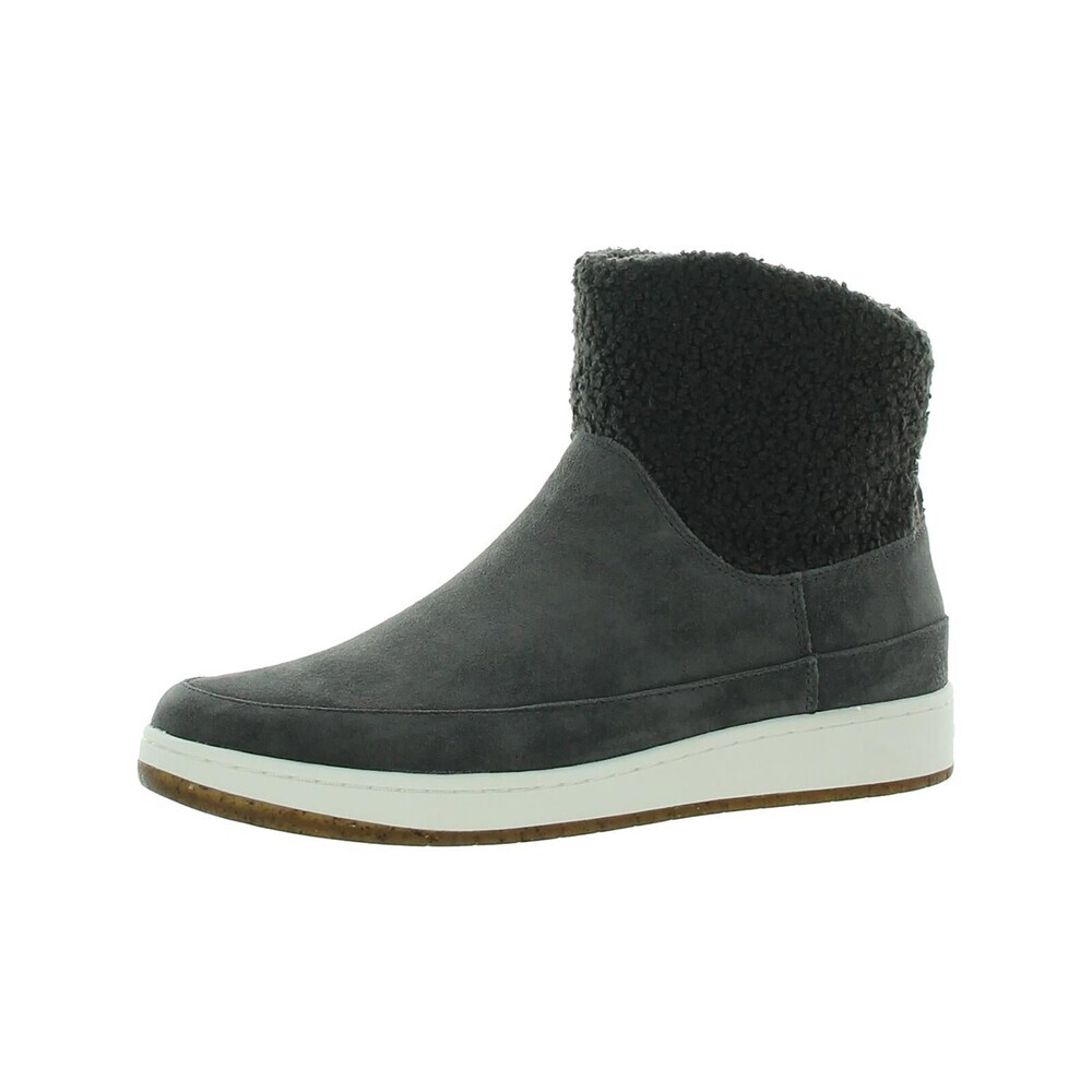Aetrex Winnie Boots Women's US 9 Gray Suede Sherpa Ankle Casual Shoes ZPO3428